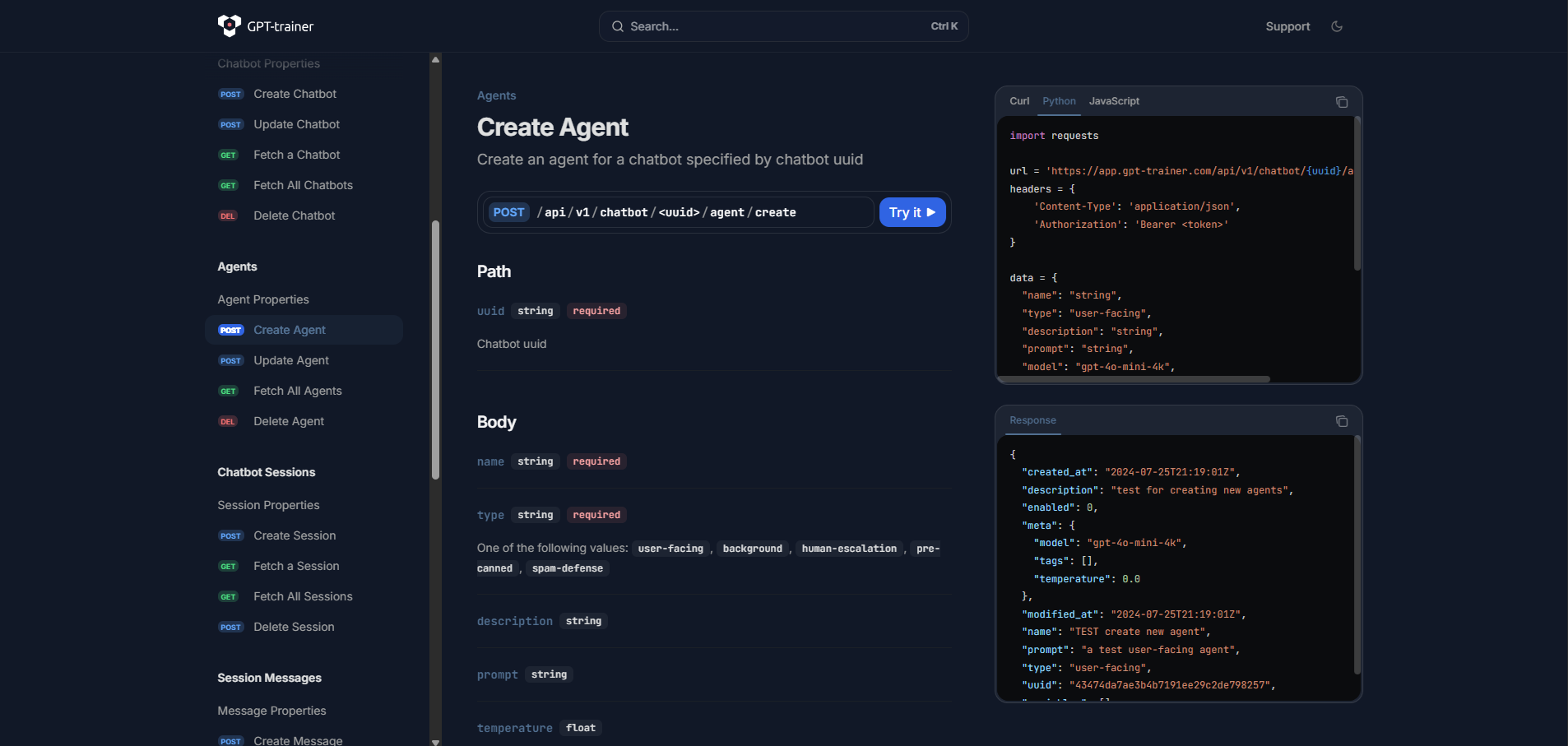 API Support